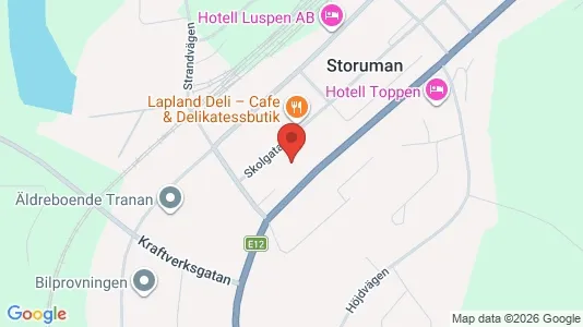 Lägenheter att hyra i Storuman - kort over placeringen