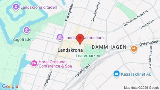 Lägenheter att hyra i Landskrona - kort over placeringen