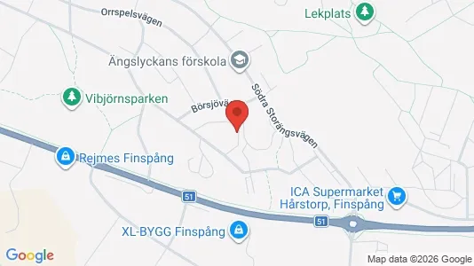 Lägenheter att hyra i Finspång - kort over placeringen