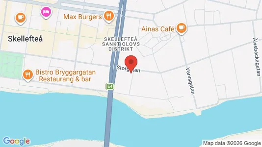 Lägenheter att hyra i Skellefteå - kort over placeringen