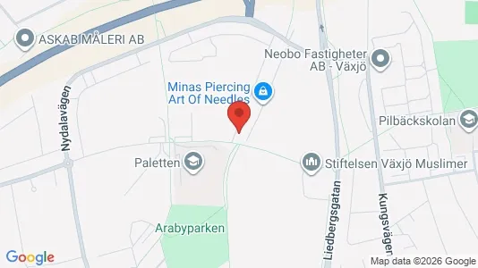 Lägenheter att hyra i Växjö - kort over placeringen