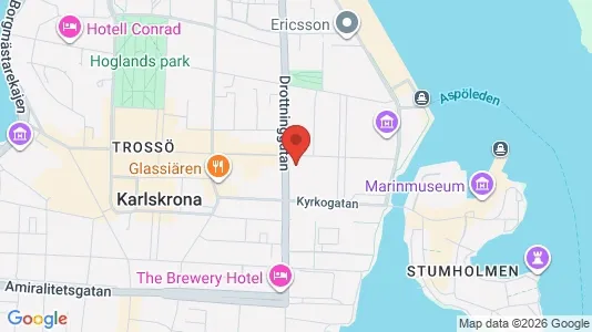 Lägenheter till salu i Karlskrona - kort over placeringen