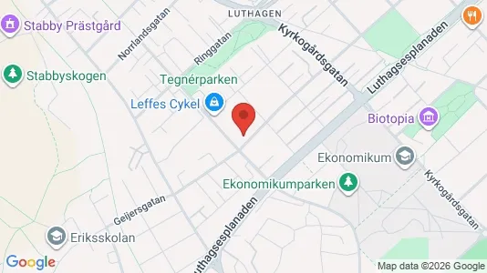 Lägenheter till salu i Uppsala - kort over placeringen