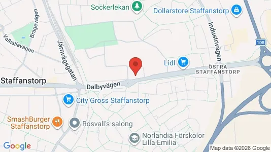 Lägenheter till salu i Staffanstorp - kort over placeringen