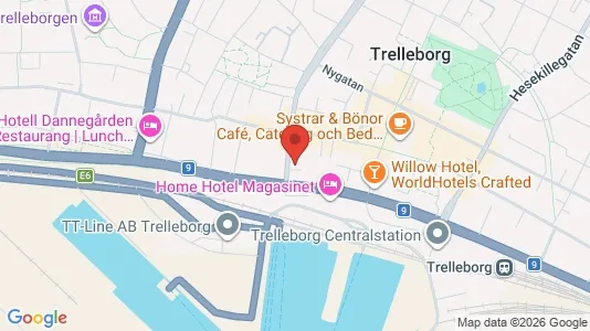 Lägenheter till salu i Trelleborg - kort over placeringen
