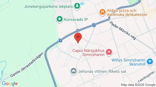 Lägenheter till salu i Simrishamn - kort over placeringen