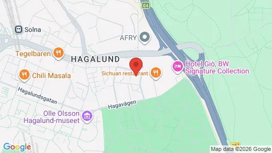 Lägenheter att hyra i Solna - kort over placeringen