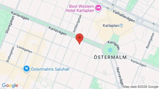 Lägenheter att hyra i Östermalm - kort over placeringen