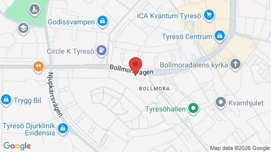 Lägenheter att hyra i Tyresö - kort over placeringen