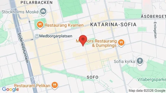 Lägenheter att hyra i Södermalm - kort over placeringen