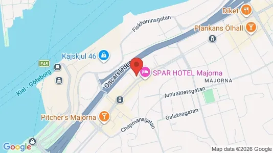 Lägenheter att hyra i Majorna-Linné - kort over placeringen