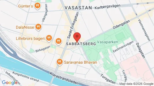 Lägenheter att hyra i Vasastan - kort over placeringen