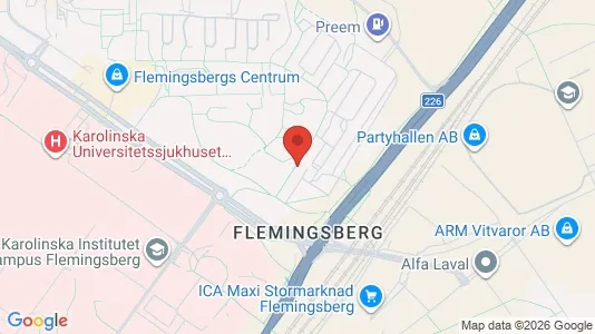 Lägenheter till salu i Huddinge - kort over placeringen