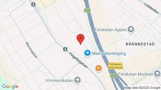 Lägenheter att hyra i Norrköping - kort over placeringen