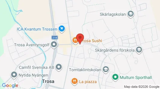 Bostadsrätter till salu i Trosa - kort over placeringen