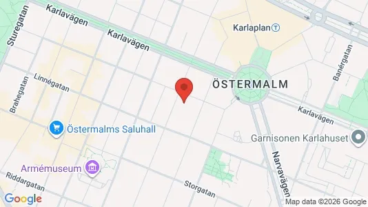 Bostadsrätter till salu i Östermalm - kort over placeringen
