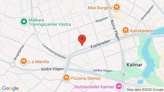 Lägenheter till salu i Kalmar - kort over placeringen