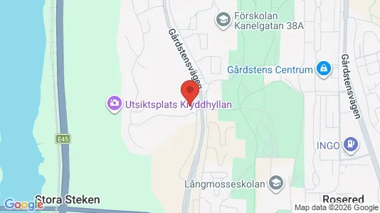 Lägenheter att hyra i Angered - kort over placeringen