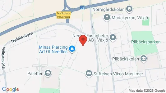 Lägenheter att hyra i Växjö - kort over placeringen