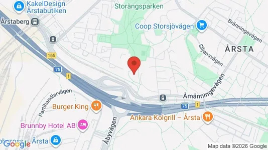 Lägenheter till salu i Hammarbyhamnen - kort over placeringen