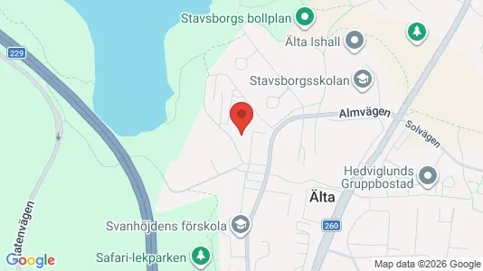 Lägenheter till salu i Nacka - kort over placeringen