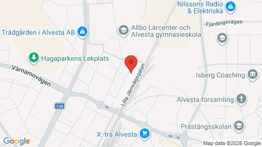 Lägenheter att hyra i Alvesta - kort over placeringen
