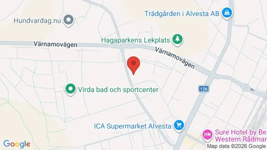 Lägenheter att hyra i Alvesta - kort over placeringen