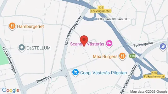 Lägenheter att hyra i Västerås - kort over placeringen