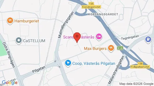 Lägenheter att hyra i Västerås - kort over placeringen