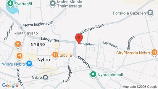 Lägenheter att hyra i Nybro - kort over placeringen