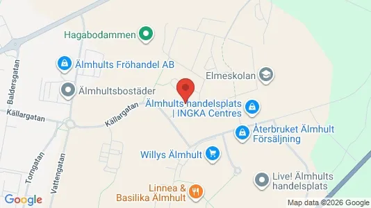 Lägenheter att hyra i Älmhult - kort over placeringen