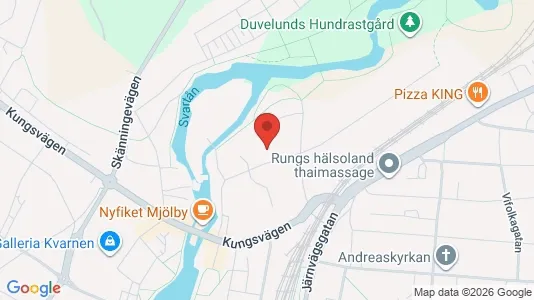 Bostadsrätter till salu i Mjölby - kort over placeringen