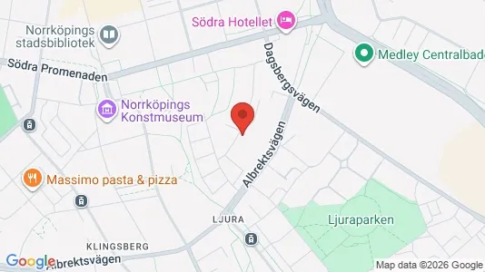 Bostadsrätter till salu i Norrköping - kort over placeringen