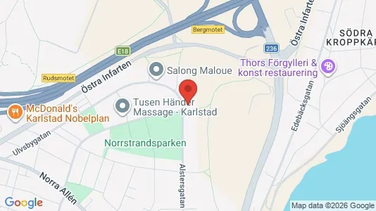 Bostadsrätter till salu i Karlstad - kort over placeringen