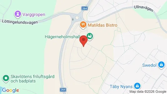 Lägenheter till salu i Täby - kort over placeringen