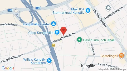Bostadsrätter till salu i Kungälv - kort over placeringen