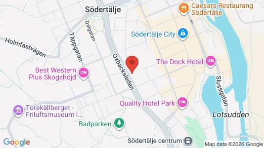 Bostadsrätter till salu i Södertälje - kort over placeringen