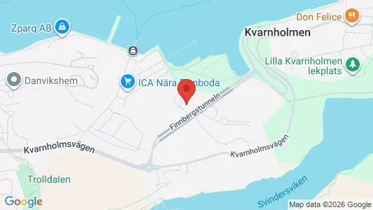 Bostadsrätter till salu i Nacka - kort over placeringen