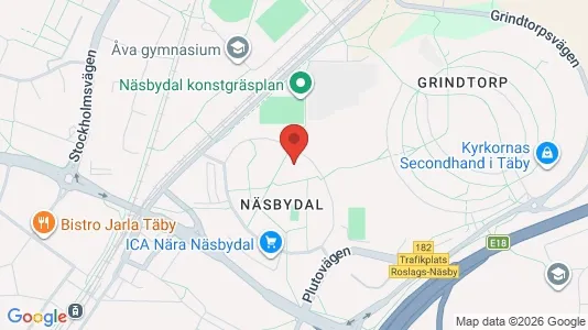 Lägenheter till salu i Täby - kort over placeringen