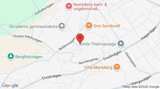 Lägenheter till salu i Sundsvall - kort over placeringen