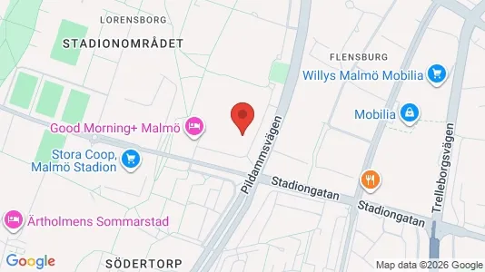 Lägenheter till salu i Malmö Centrum - kort over placeringen