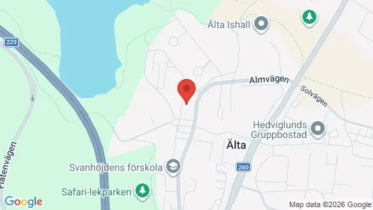 Lägenheter till salu i Nacka - kort over placeringen
