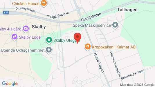 Lägenheter till salu i Kalmar - kort over placeringen