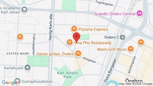Lägenheter till salu i Örebro - kort over placeringen