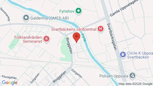 Lägenheter till salu i Uppsala - kort over placeringen