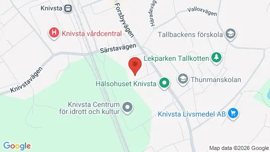 Lägenheter till salu i Knivsta - kort over placeringen