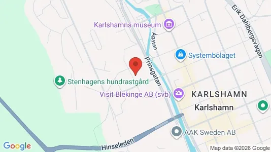 Lägenheter till salu i Karlshamn - kort over placeringen