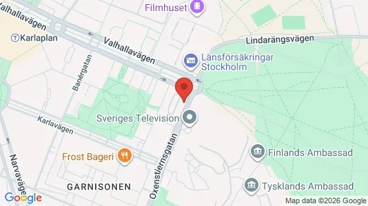 Bostadsrätter till salu i Gärdet/Djurgården - kort over placeringen