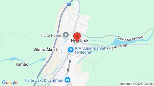 Lägenheter att hyra i Hylte - kort over placeringen