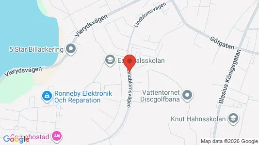 Lägenheter att hyra i Ronneby - kort over placeringen